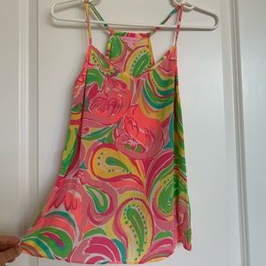 Lily Pulitzer Dusk racerback silk tank top